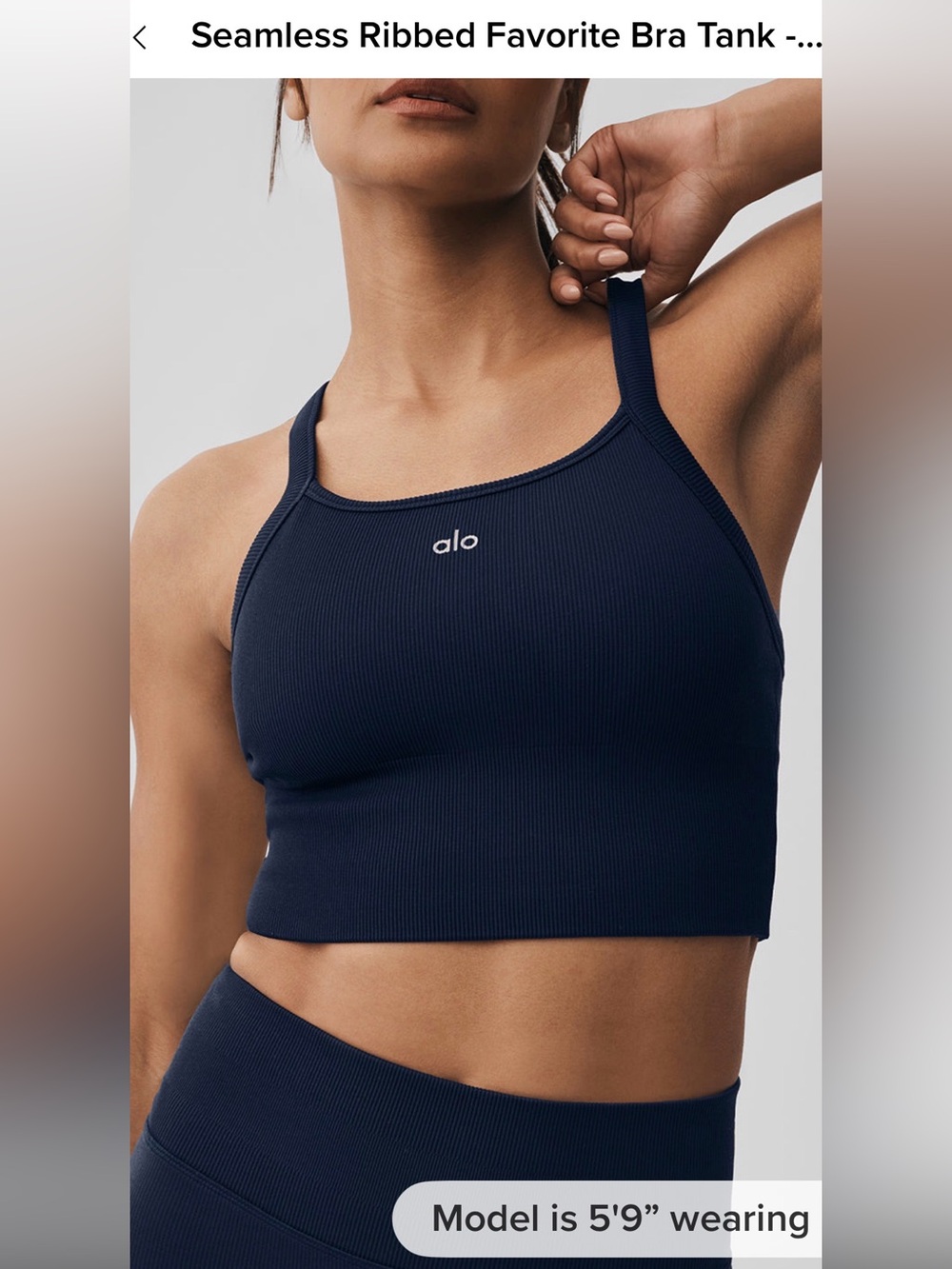 ALO Yoga Seamless Ribbed Bra-EUC!